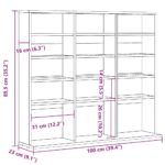 Armoire à CD vieux bois 100x23x89,5 cm bois d'ingénierie – Image 7