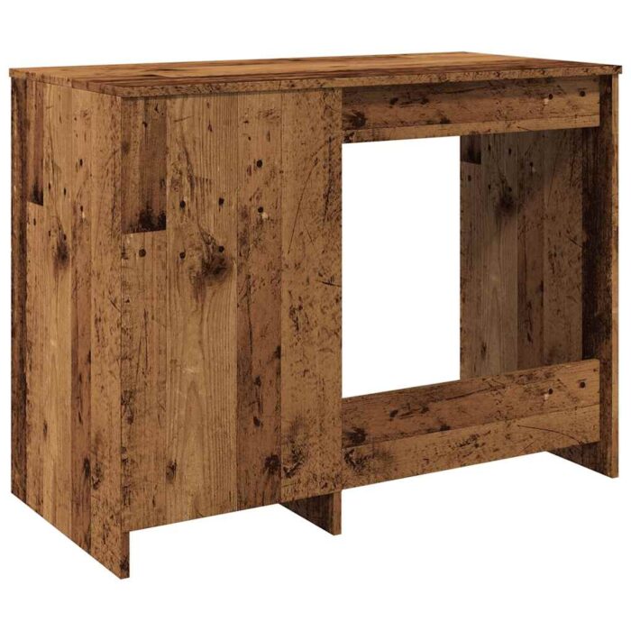 Bureau vieux bois 100x50x76 cm bois d'ingénierie – Image 5