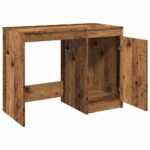 Bureau vieux bois 100x50x76 cm bois d'ingénierie – Image 6
