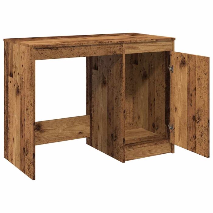 Bureau vieux bois 100x50x76 cm bois d'ingénierie – Image 6