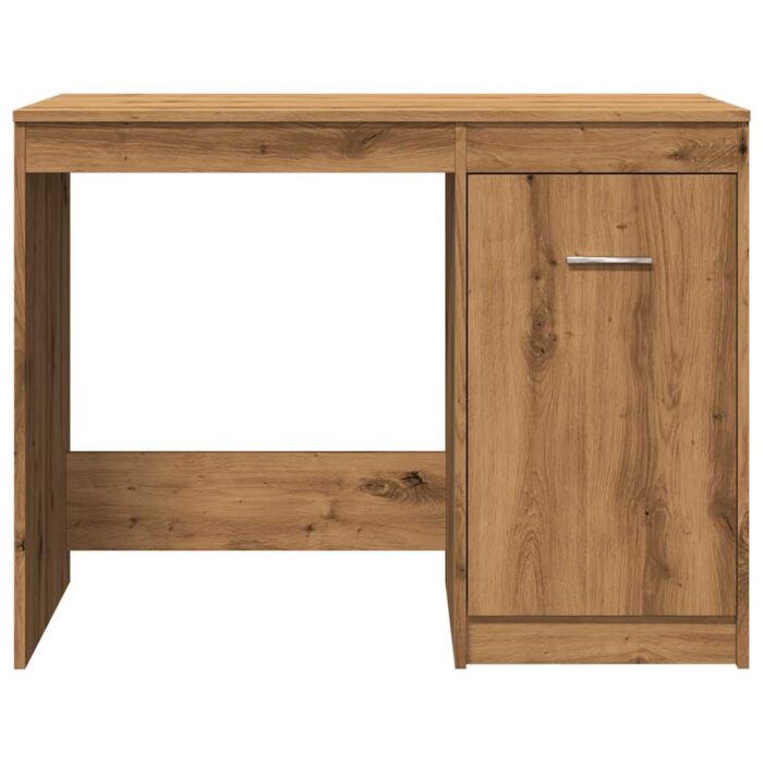 Bureau chêne artisanal 100x50x76 cm bois d'ingénierie – Image 3
