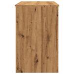 Bureau chêne artisanal 100x50x76 cm bois d'ingénierie – Image 4