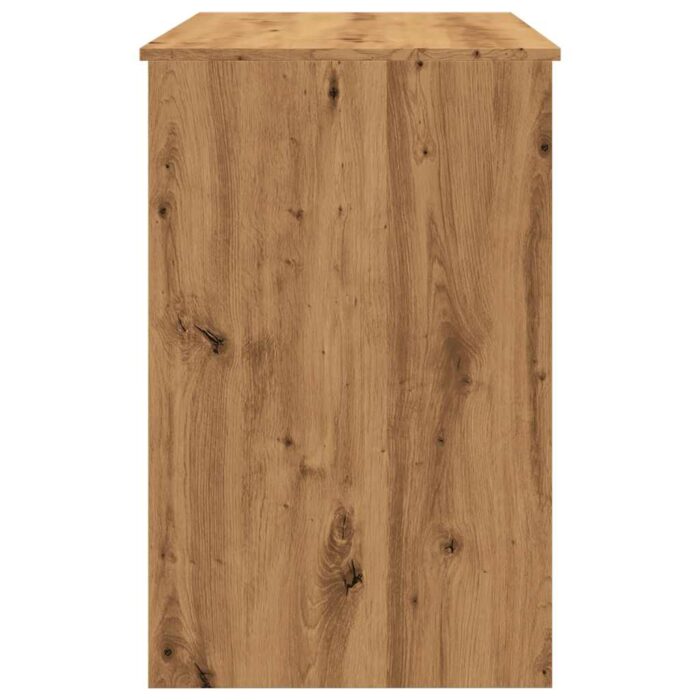 Bureau chêne artisanal 100x50x76 cm bois d'ingénierie – Image 4