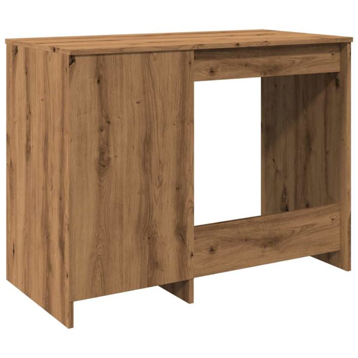 Bureau chêne artisanal 100x50x76 cm bois d'ingénierie – Image 5
