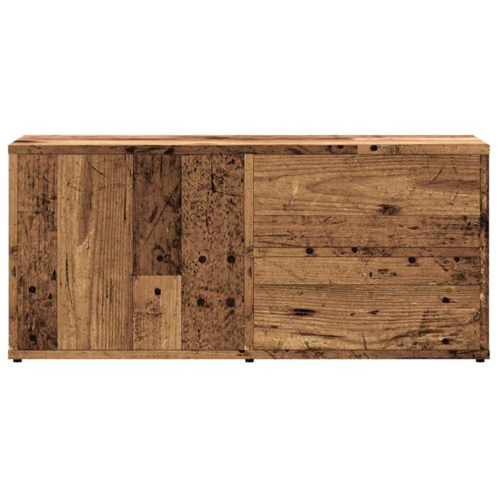Meuble TV vieux bois 80x34x35,5 cm bois d'ingénierie – Image 2