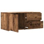 Meuble TV vieux bois 80x34x35,5 cm bois d'ingénierie – Image 7