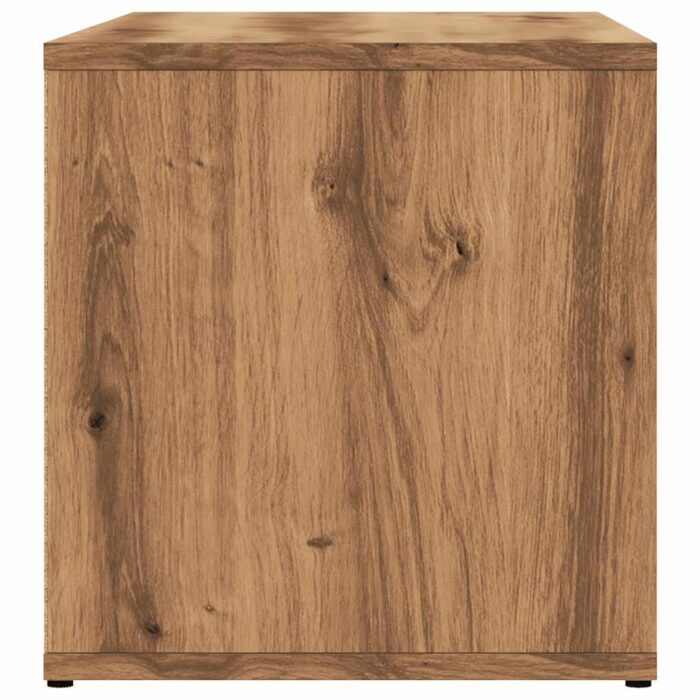 Meuble TV chêne artisanal 80x34x35,5 cm bois d'ingénierie – Image 3