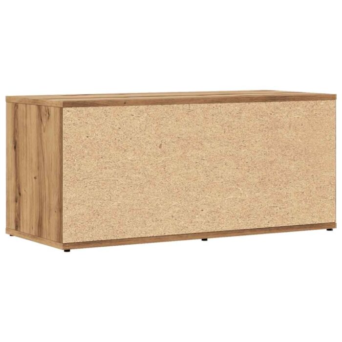 Meuble TV chêne artisanal 80x34x35,5 cm bois d'ingénierie – Image 4