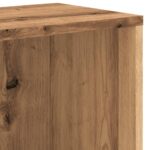 Bibliothèque chêne artisanal 67x24x161 cm bois d'ingénierie – Image 7