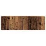 Meuble TV mural vieux bois 100x30x30 cm bois d'ingénierie – Image 2
