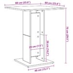 Table de bistro vieux bois 60x60x75 cm bois d'ingénierie – Image 7