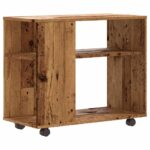 Table d'appoint vieux bois 70x35x55 cm bois d'ingénierie – Image 4