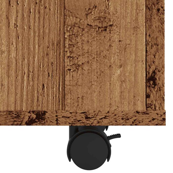 Table d'appoint vieux bois 70x35x55 cm bois d'ingénierie – Image 5