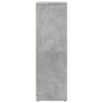 Armoire de salle de bain Gris béton 30x30x95 cm Aggloméré – Image 3