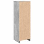 Armoire de salle de bain Gris béton 30x30x95 cm Aggloméré – Image 4