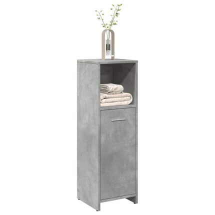 Armoire de salle de bain Gris béton 30x30x95 cm Aggloméré