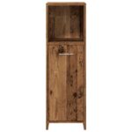 Armoire de salle de bain vieux bois 30x30x95 cm bois ingénierie – Image 2