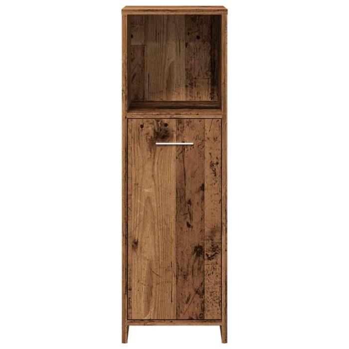 Armoire de salle de bain vieux bois 30x30x95 cm bois ingénierie – Image 2