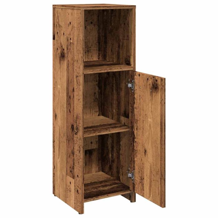 Armoire de salle de bain vieux bois 30x30x95 cm bois ingénierie – Image 5