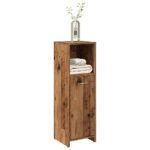 Armoire de salle de bain vieux bois 30x30x95 cm bois ingénierie