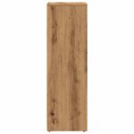 Armoire de bain chêne artisanal 30x30x95 cm bois d'ingénierie – Image 3
