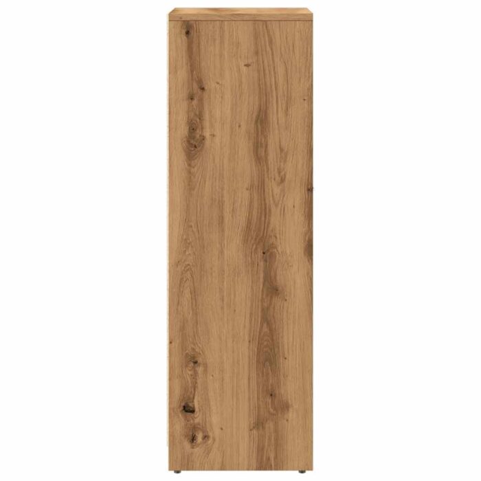 Armoire de bain chêne artisanal 30x30x95 cm bois d'ingénierie – Image 3