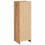 Armoire de bain chêne artisanal 30x30x95 cm bois d'ingénierie – Image 4
