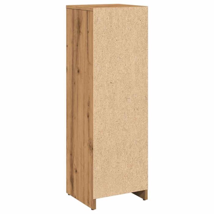 Armoire de bain chêne artisanal 30x30x95 cm bois d'ingénierie – Image 4
