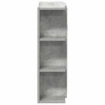 Armoire à miroir de bain Gris béton 80x20,5x64 cm Aggloméré – Image 3