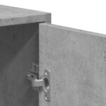 Armoire de bain avec miroir gris béton bois d'ingénierie – Image 6