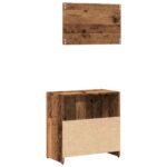 Armoire de salle de bain et miroir vieux bois bois d'ingénierie – Image 4