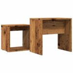 Tables basses gigognes 2 pcs vieux bois bois d'ingénierie – Image 4