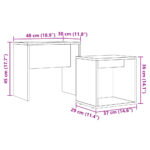 Tables basses gigognes 2 pcs vieux bois bois d'ingénierie – Image 8