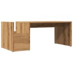 Table basse chêne artisanal 90x45x35 cm bois d'ingénierie – Image 4