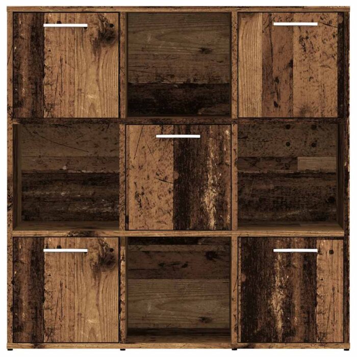 Bibliothèque vieux bois 90x28x90 cm bois d'ingénierie – Image 3