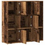 Bibliothèque vieux bois 90x28x90 cm bois d'ingénierie – Image 6