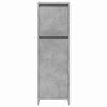 Armoire de salle de bain Gris béton 30x30x95 cm Aggloméré – Image 2