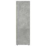 Armoire de salle de bain Gris béton 30x30x95 cm Aggloméré – Image 3