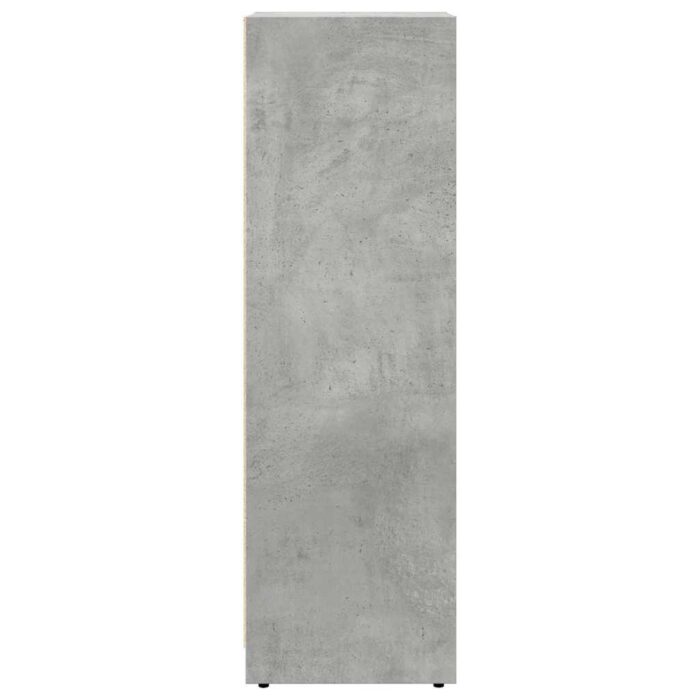 Armoire de salle de bain Gris béton 30x30x95 cm Aggloméré – Image 3