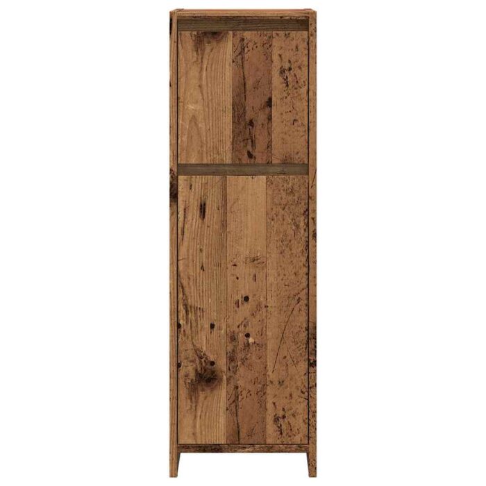 Armoire de salle de bain vieux bois 30x30x95 cm bois ingénierie – Image 2