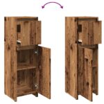 Armoire de salle de bain vieux bois 30x30x95 cm bois ingénierie – Image 6