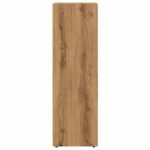 Armoire de bain chêne artisanal 30x30x95 cm bois d'ingénierie – Image 3