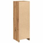 Armoire de bain chêne artisanal 30x30x95 cm bois d'ingénierie – Image 4