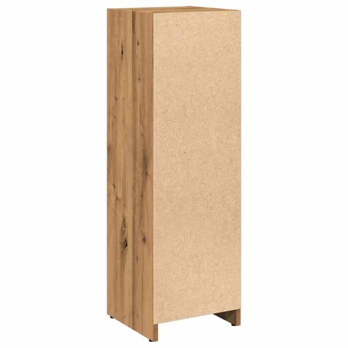 Armoire de bain chêne artisanal 30x30x95 cm bois d'ingénierie – Image 4