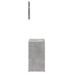 Ensemble de meubles de salle de bain 2 pcs gris béton – Image 3