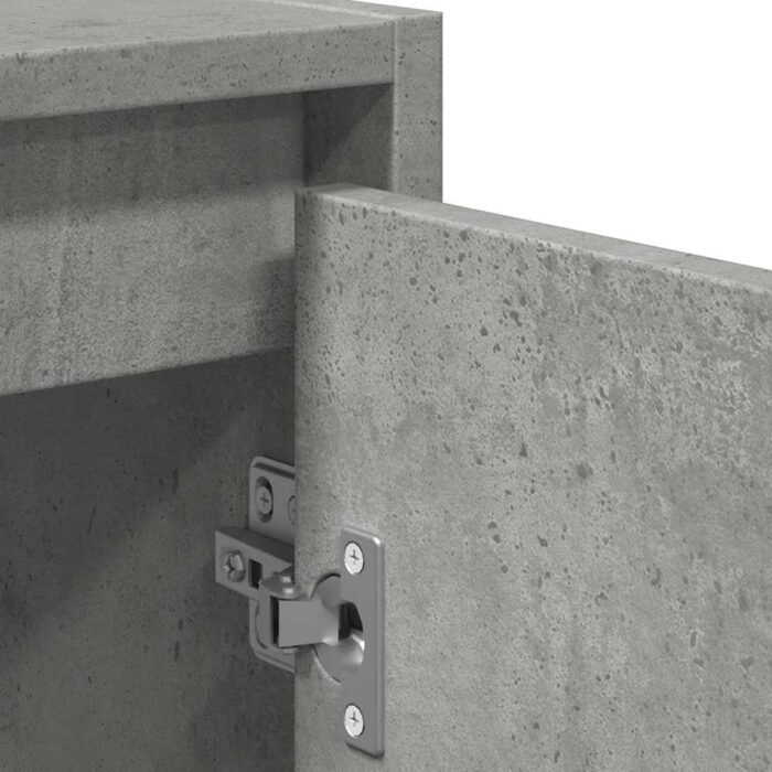 Ensemble de meubles de salle de bain 2 pcs gris béton – Image 6