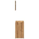 Ensemble de meubles salle de bain 2 pcs bois d'ingénierie – Image 3