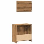 Ensemble de meubles salle de bain 2 pcs bois d'ingénierie – Image 4