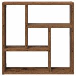Étagère murale vieux bois 45x16x45 cm bois d'ingénierie – Image 2