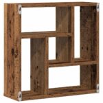 Étagère murale vieux bois 45x16x45 cm bois d'ingénierie – Image 4
